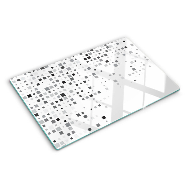 Tocător din sticlă Modele geometrice în nuanțe de gri