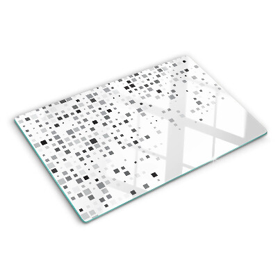 Tocător din sticlă Modele geometrice în nuanțe de gri