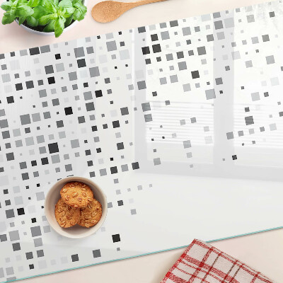 Tocător din sticlă Modele geometrice în nuanțe de gri