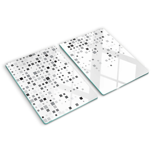 Tocător din sticlă Modele geometrice în nuanțe de gri