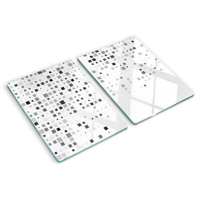 Tocător din sticlă Modele geometrice în nuanțe de gri