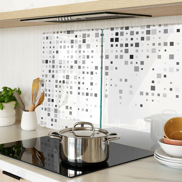 Tocător din sticlă Modele geometrice în nuanțe de gri