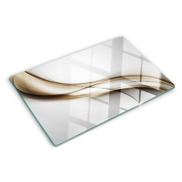 Tocător sticlă Valuri în nuanțe de bej