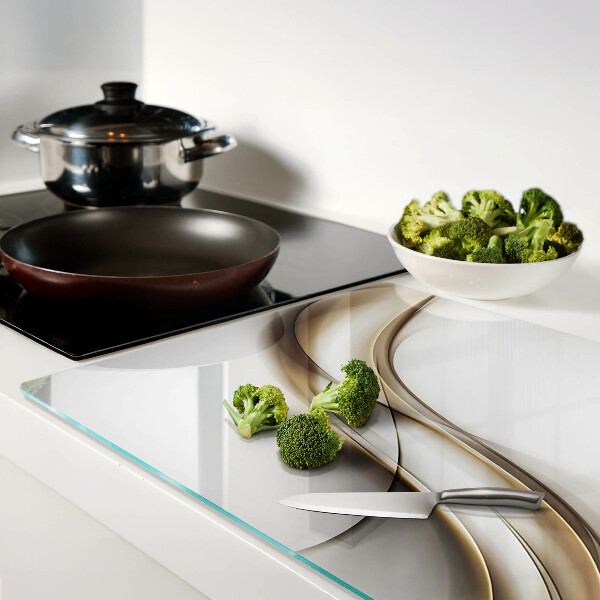 Tocător sticlă Valuri în nuanțe de bej