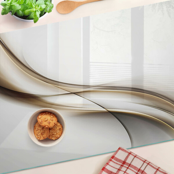 Tocător sticlă Valuri în nuanțe de bej