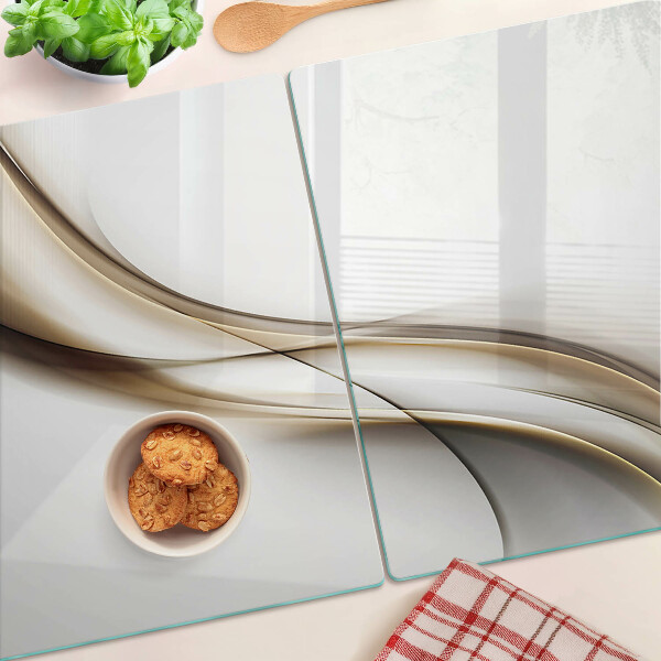 Tocător sticlă Valuri în nuanțe de bej