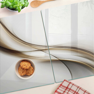 Tocător sticlă Valuri în nuanțe de bej