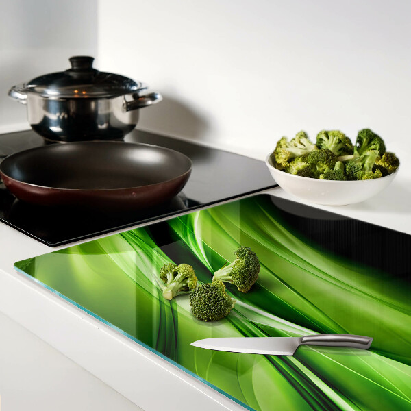 Tocător sticlă Valuri abstracte verzi