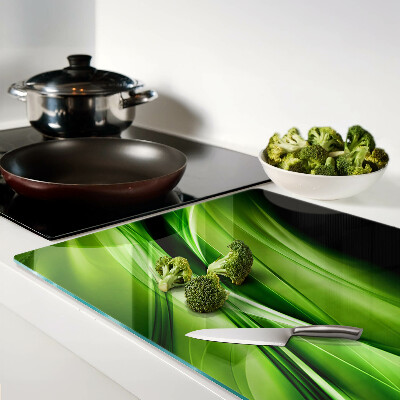 Tocător sticlă Valuri abstracte verzi