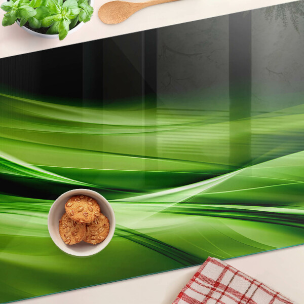 Tocător sticlă Valuri abstracte verzi