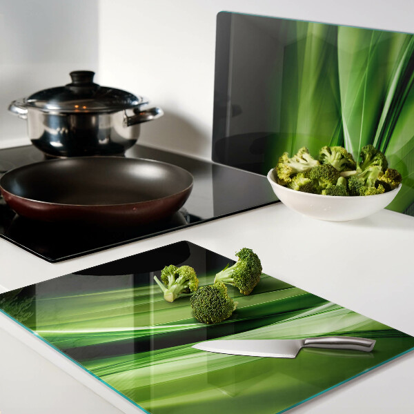 Tocător sticlă Valuri abstracte verzi