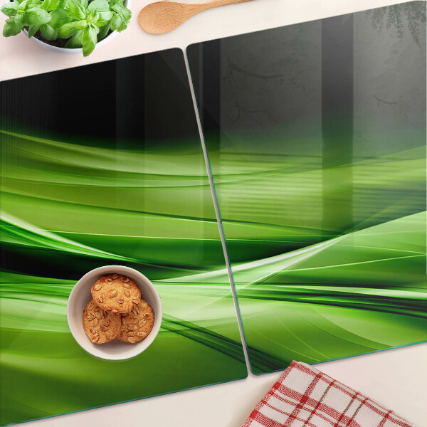 Tocător sticlă Valuri abstracte verzi