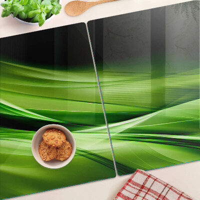 Tocător sticlă Valuri abstracte verzi