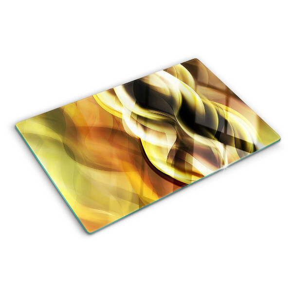 Tocător de bucătărie Valuri abstracte în nuanțe de auriu