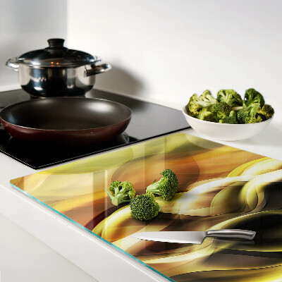 Tocător de bucătărie Valuri abstracte în nuanțe de auriu