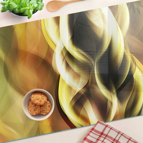 Tocător de bucătărie Valuri abstracte în nuanțe de auriu