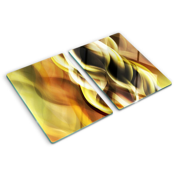 Tocător de bucătărie Valuri abstracte în nuanțe de auriu