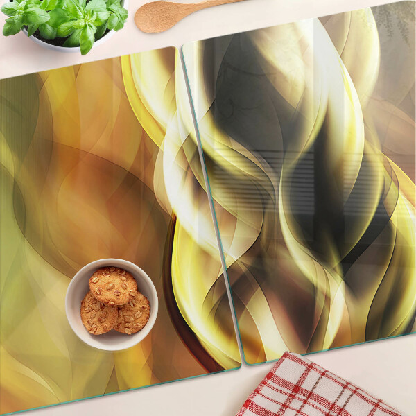 Tocător de bucătărie Valuri abstracte în nuanțe de auriu