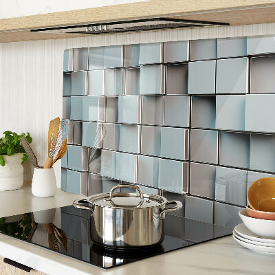 Tocător sticlă Plăci geometrice în nuanțe de albastru