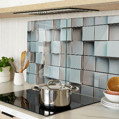 Tocător sticlă Plăci geometrice în nuanțe de albastru