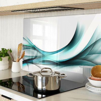 Tocător din sticlă Valuri în nuanțe de albastru