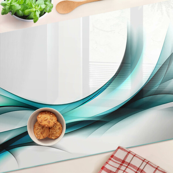 Tocător din sticlă Valuri în nuanțe de albastru