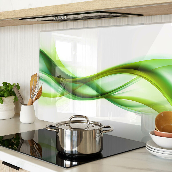 Tocător din sticlă Valuri în nuanțe de verde