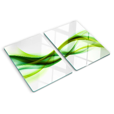 Tocător din sticlă Valuri în nuanțe de verde