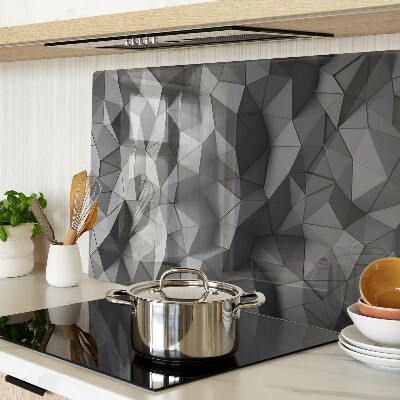 Tocător din sticlă Model geometric abstract în nuanțe de gri