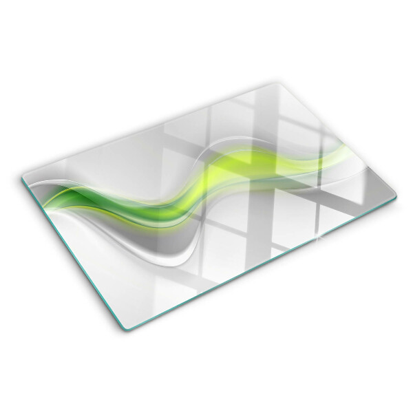 Tocător sticlă Valuri în nuanțe de verde