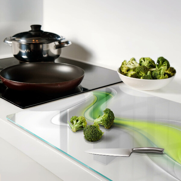 Tocător sticlă Valuri în nuanțe de verde