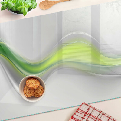 Tocător sticlă Valuri în nuanțe de verde