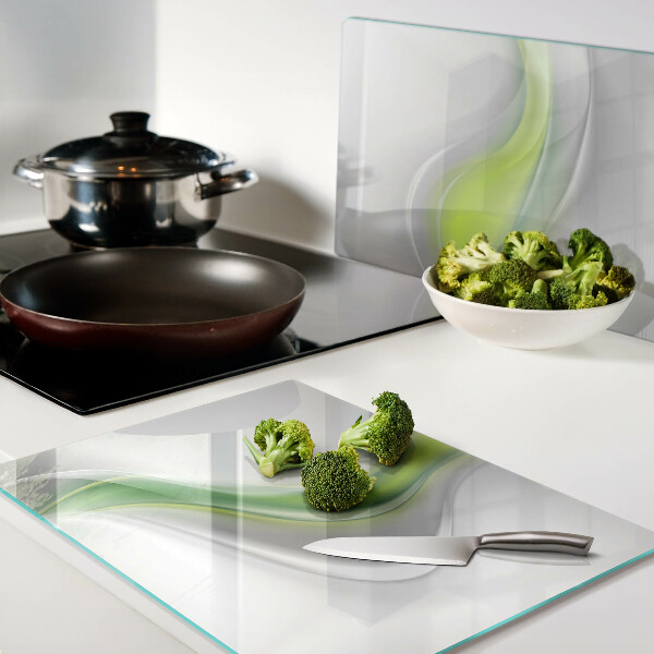 Tocător sticlă Valuri în nuanțe de verde