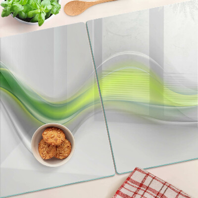 Tocător sticlă Valuri în nuanțe de verde