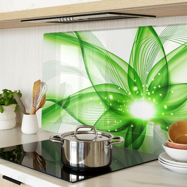 Tocător din sticlă Valuri abstracte verzi