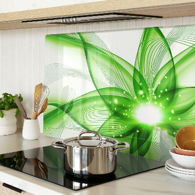 Tocător din sticlă Valuri abstracte verzi