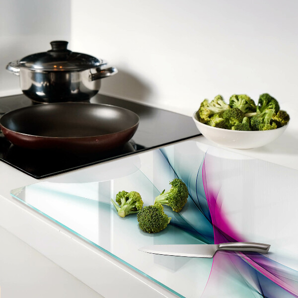 Tocător sticlă Valuri de culoare abstracte