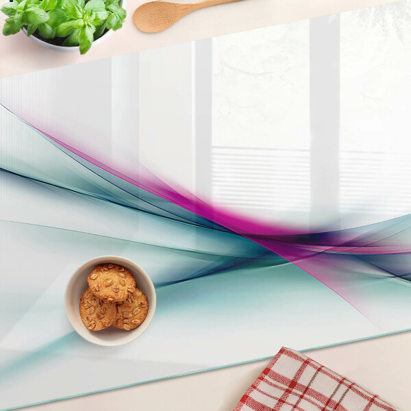 Tocător sticlă Valuri de culoare abstracte