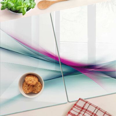 Tocător sticlă Valuri de culoare abstracte