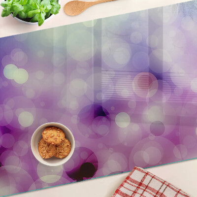 Tocător din sticlă Bokeh în nuanțe de violet și roz