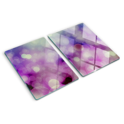 Tocător din sticlă Bokeh în nuanțe de violet și roz