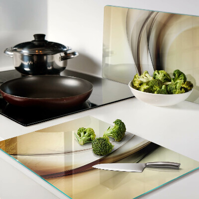 Tocător de bucătărie Valuri abstracte în nuanțe de bej