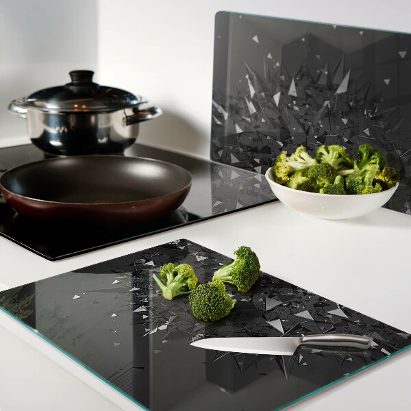 Tocător din sticlă Model geometric abstract