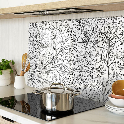 Tocător din sticlă Un model vegetal cu ramuri delicate