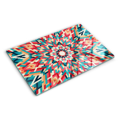 Tocător sticlă Mandala multicoloră
