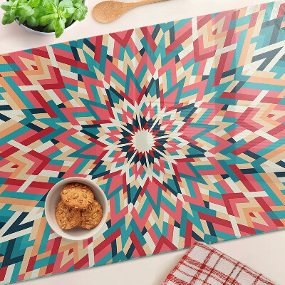 Tocător sticlă Mandala multicoloră