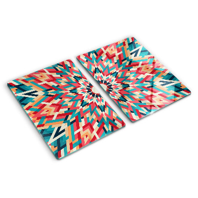Tocător sticlă Mandala multicoloră