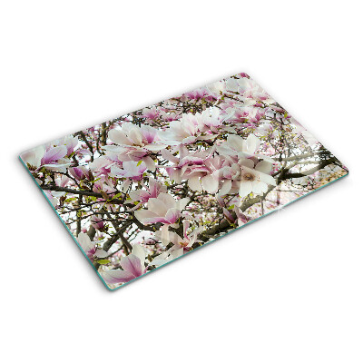 Tocător sticlă Flori de magnolie