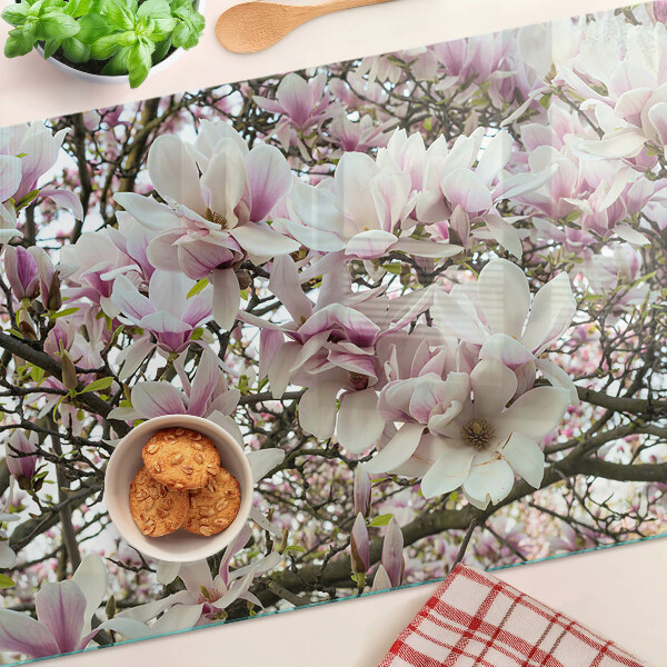 Tocător sticlă Flori de magnolie