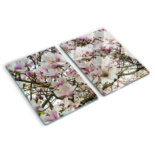 Tocător sticlă Flori de magnolie